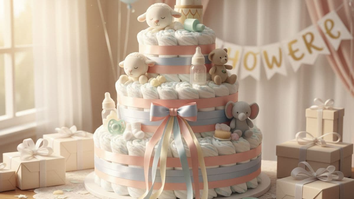 Diaper Cake and Gift Basket Ideas for Baby Showers