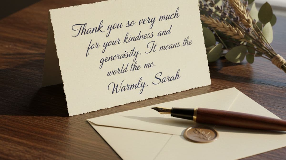 How to Write a Thank You Note That Actually Means Something