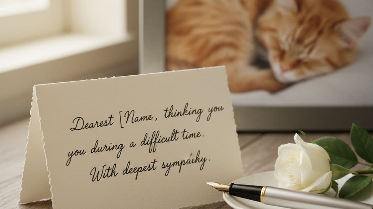 Pet Sympathy Card Messages: What to Say When Words Feel Impossible