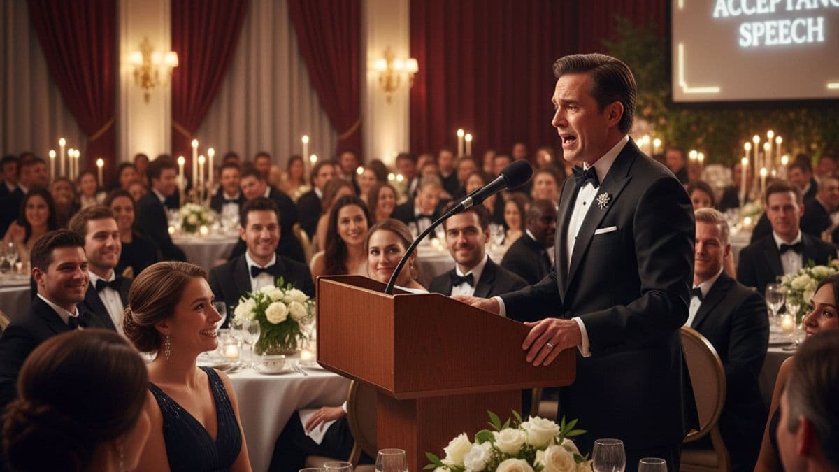 How to Give a Thank You Speech That Moves the Room